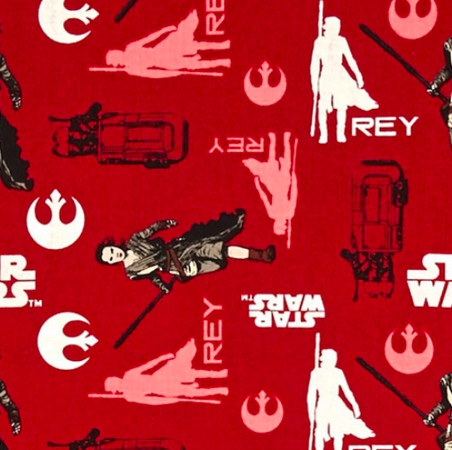 Star Wars Rey Fabric - Red